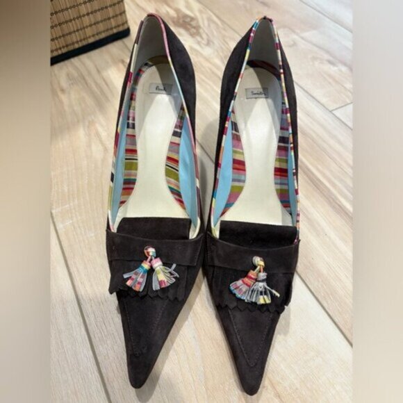 GORGEOUS PAUL SMITH HEELS WITH TASSEL- size 10.5 - Picture 2 of 10